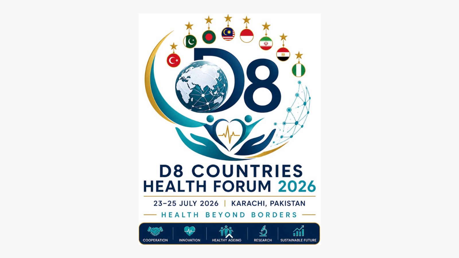 D8 COUNTRIES HEALTH FORUM Logo